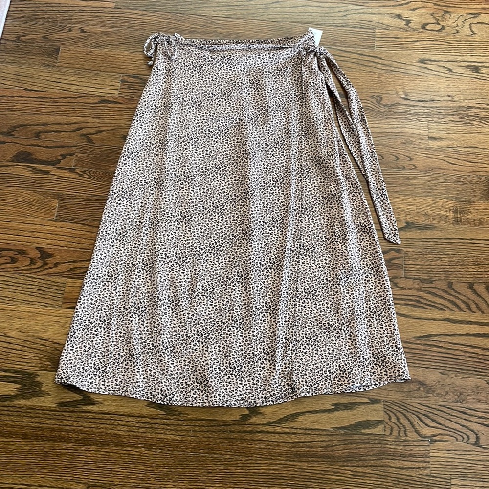 NWT, Animal Print Wrap Around Skirt.